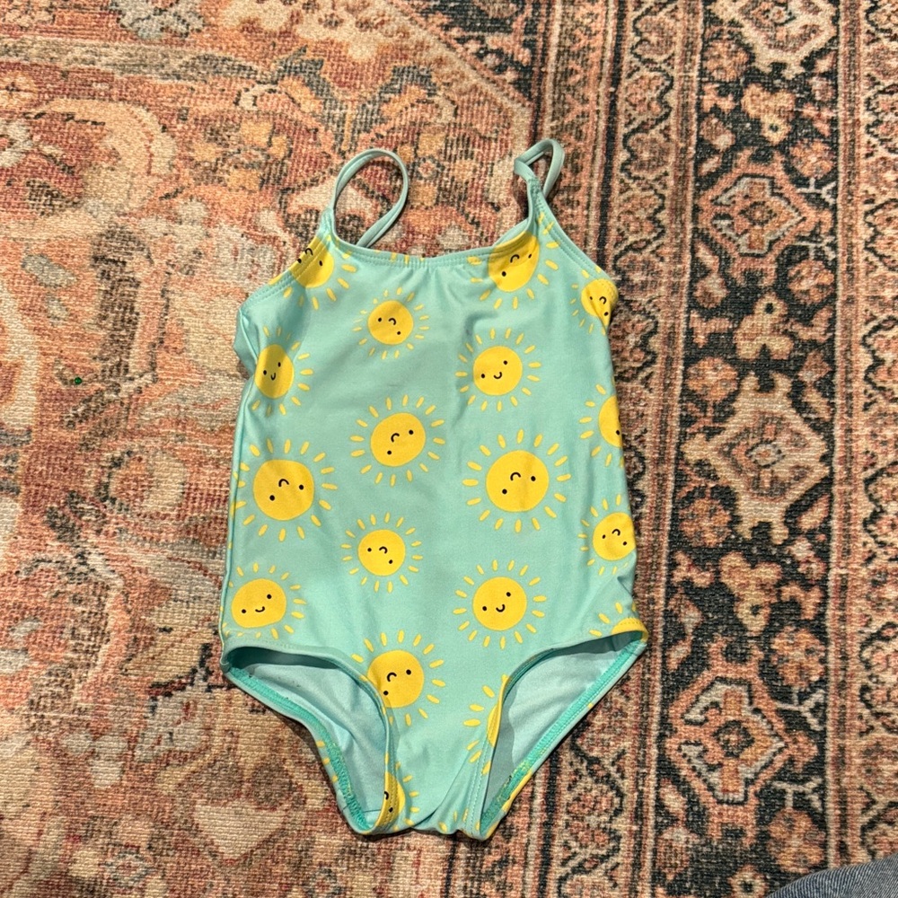 H&M Aqua and Yellow Sun Swimsuit